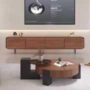 TV Stand Wooden TV Cabinet Modern Design Spacious Storage Elegant Aesthetic